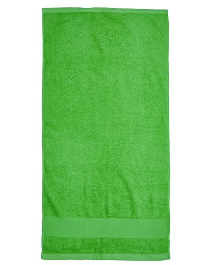 Organic Cozy Bath Sheet zum Besticken und Bedrucken in der Farbe Grass Green mit Ihren Logo, Schriftzug oder Motiv.