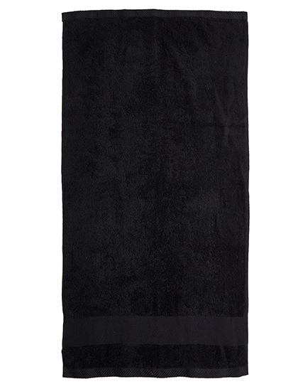 Organic Cozy Bath Towel zum Besticken und Bedrucken in der Farbe Black mit Ihren Logo, Schriftzug oder Motiv.
