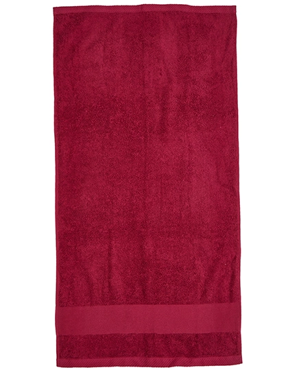 Organic Cozy Bath Towel zum Besticken und Bedrucken in der Farbe Burgundy mit Ihren Logo, Schriftzug oder Motiv.