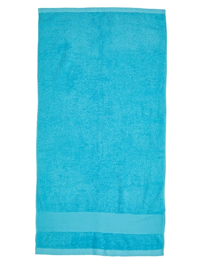 Organic Cozy Bath Towel zum Besticken und Bedrucken in der Farbe Turquoise mit Ihren Logo, Schriftzug oder Motiv.