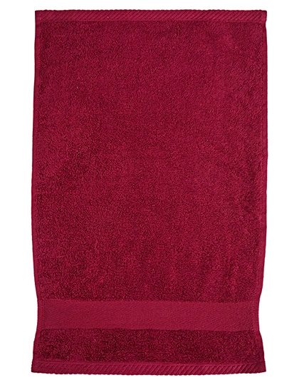 Organic Cozy Guest Towel zum Besticken und Bedrucken in der Farbe Burgundy mit Ihren Logo, Schriftzug oder Motiv.