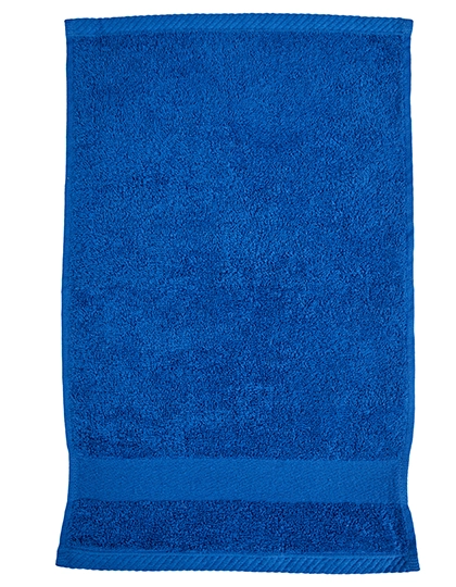 Organic Cozy Guest Towel zum Besticken und Bedrucken in der Farbe Cobalt Blue mit Ihren Logo, Schriftzug oder Motiv.