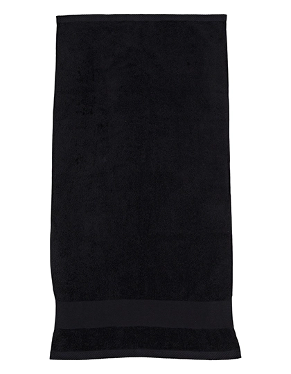 Organic Cozy Hand Towel zum Besticken und Bedrucken in der Farbe Black mit Ihren Logo, Schriftzug oder Motiv.