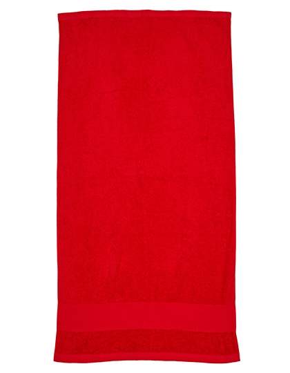 Organic Cozy Hand Towel zum Besticken und Bedrucken in der Farbe Red mit Ihren Logo, Schriftzug oder Motiv.