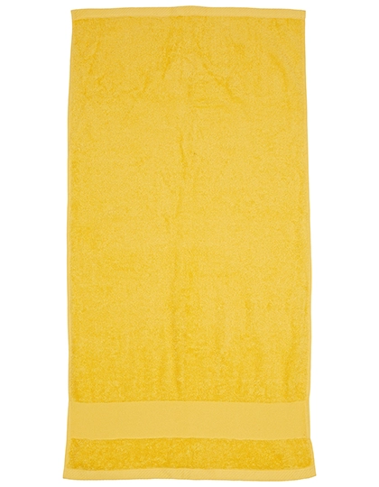 Organic Cozy Hand Towel zum Besticken und Bedrucken in der Farbe Sunflower Yellow mit Ihren Logo, Schriftzug oder Motiv.
