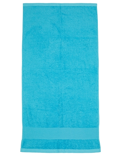 Organic Cozy Hand Towel zum Besticken und Bedrucken in der Farbe Turquoise mit Ihren Logo, Schriftzug oder Motiv.