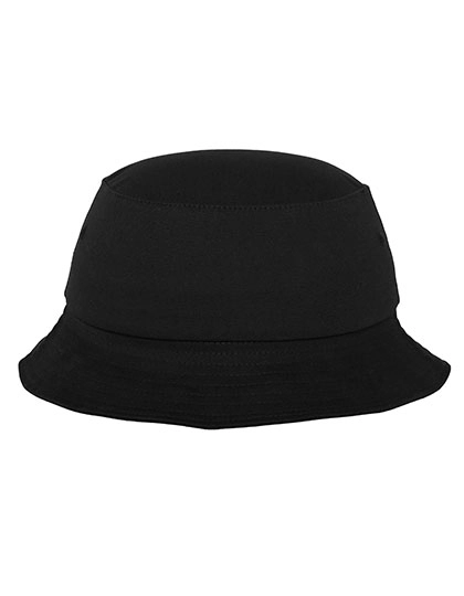 Flexfit Cotton Twill Bucket Hat zum Besticken und Bedrucken in der Farbe Black mit Ihren Logo, Schriftzug oder Motiv.