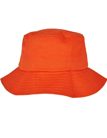Flexfit Cotton Twill Bucket Hat zum Besticken und Bedrucken in der Farbe Orange mit Ihren Logo, Schriftzug oder Motiv.