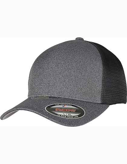Flexfit Unipanel™ Cap zum Besticken und Bedrucken in der Farbe Dark Grey-Black mit Ihren Logo, Schriftzug oder Motiv.