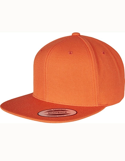 Classic Snapback zum Besticken und Bedrucken in der Farbe Orange mit Ihren Logo, Schriftzug oder Motiv.