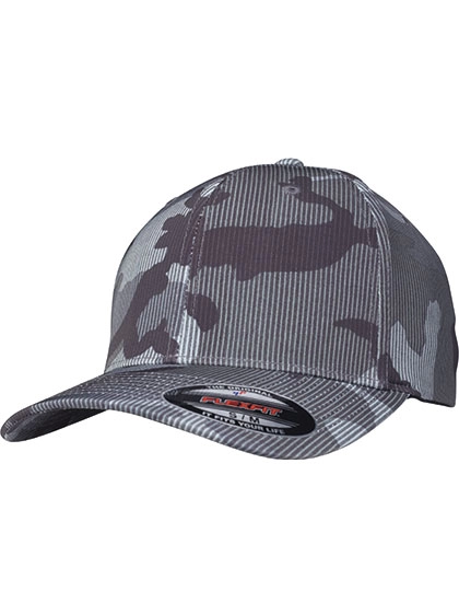 Flexfit Camo Stripe Cap zum Besticken und Bedrucken in der Farbe Dark Camo mit Ihren Logo, Schriftzug oder Motiv.