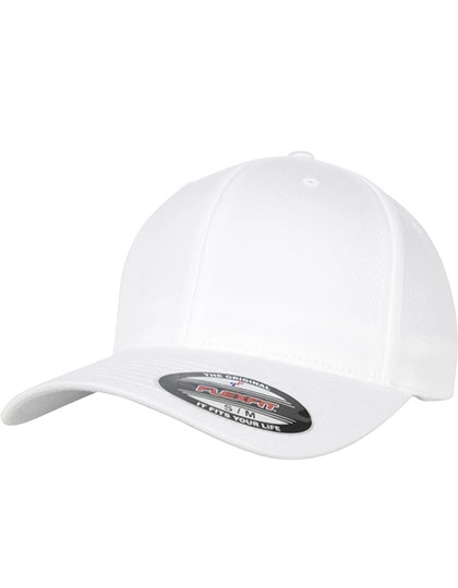 Flexfit Organic Cotton Cap zum Besticken und Bedrucken in der Farbe White mit Ihren Logo, Schriftzug oder Motiv.