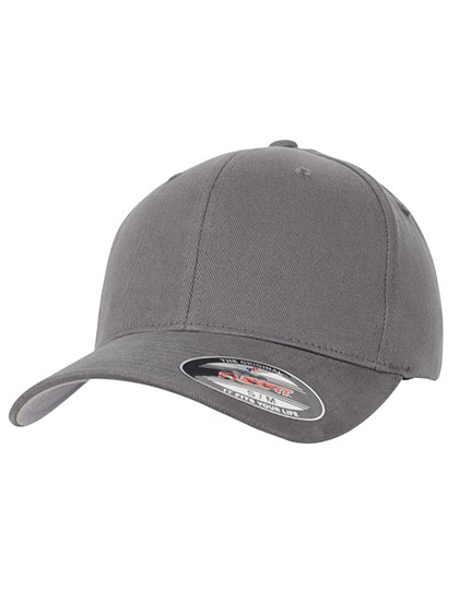 Flexfit Brushed Twill Cap zum Besticken und Bedrucken in der Farbe Grey mit Ihren Logo, Schriftzug oder Motiv.