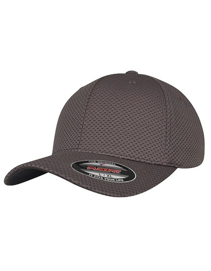 Flexfit 3D Hexagon Jersey Cap zum Besticken und Bedrucken in der Farbe Dark Grey mit Ihren Logo, Schriftzug oder Motiv.