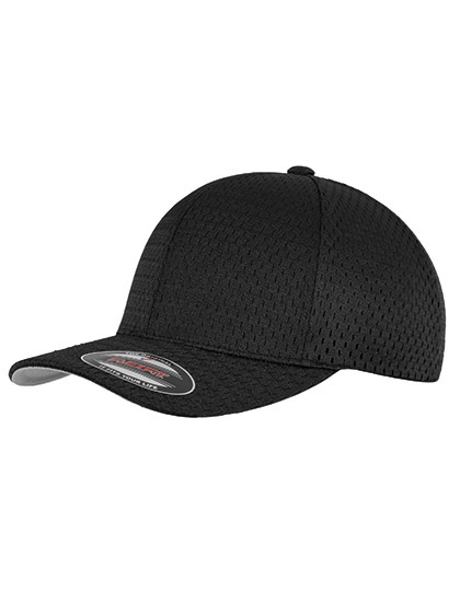 Flexfit Athletic Mesh Cap zum Besticken und Bedrucken in der Farbe Black mit Ihren Logo, Schriftzug oder Motiv.