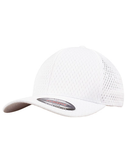 Flexfit Athletic Mesh Cap zum Besticken und Bedrucken in der Farbe White mit Ihren Logo, Schriftzug oder Motiv.