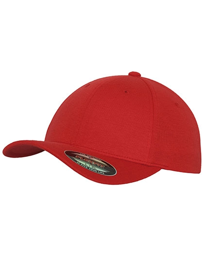 Flexfit Double Jersey Cap zum Besticken und Bedrucken in der Farbe Red mit Ihren Logo, Schriftzug oder Motiv.