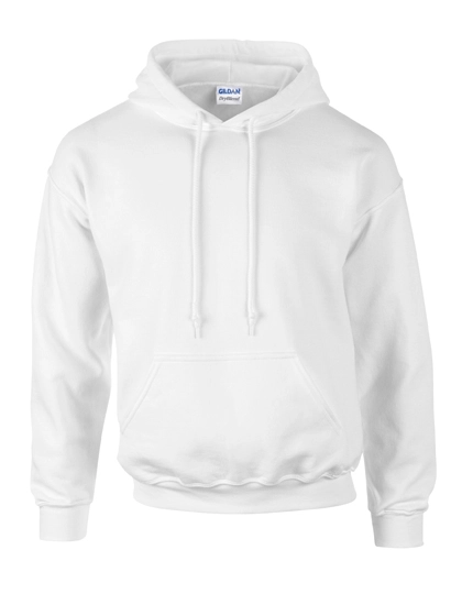 DryBlend® Hooded Sweatshirt zum Besticken und Bedrucken in der Farbe White mit Ihren Logo, Schriftzug oder Motiv.