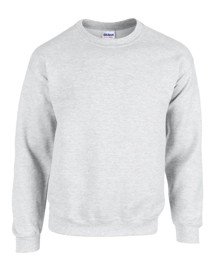 Heavy Blend™ Crewneck Sweatshirt zum Besticken und Bedrucken in der Farbe Ash (Heather) mit Ihren Logo, Schriftzug oder Motiv.