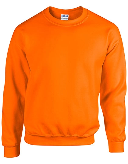 Heavy Blend™ Crewneck Sweatshirt zum Besticken und Bedrucken in der Farbe Safety Orange mit Ihren Logo, Schriftzug oder Motiv.