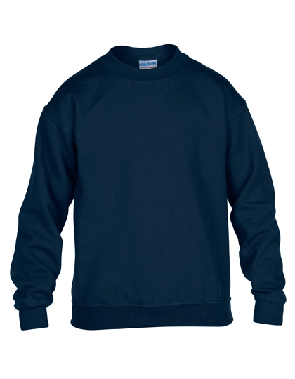 Heavy Blend™ Youth Crewneck Sweatshirt zum Besticken und Bedrucken in der Farbe Black mit Ihren Logo, Schriftzug oder Motiv.