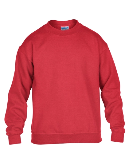 Heavy Blend™ Youth Crewneck Sweatshirt zum Besticken und Bedrucken in der Farbe Red mit Ihren Logo, Schriftzug oder Motiv.