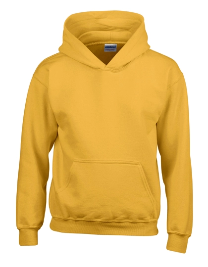 Heavy Blend™ Youth Hooded Sweatshirt zum Besticken und Bedrucken in der Farbe Gold mit Ihren Logo, Schriftzug oder Motiv.
