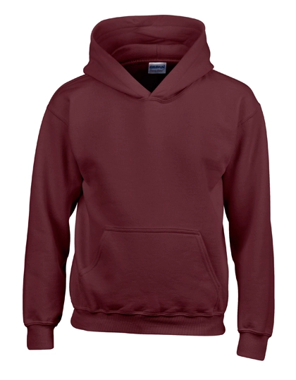 Heavy Blend™ Youth Hooded Sweatshirt zum Besticken und Bedrucken in der Farbe Maroon mit Ihren Logo, Schriftzug oder Motiv.