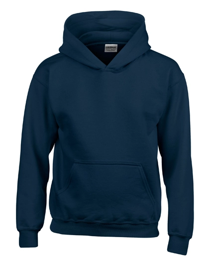 Heavy Blend™ Youth Hooded Sweatshirt zum Besticken und Bedrucken in der Farbe Navy mit Ihren Logo, Schriftzug oder Motiv.