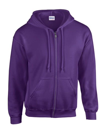 Heavy Blend™ Full Zip Hooded Sweatshirt zum Besticken und Bedrucken in der Farbe Purple mit Ihren Logo, Schriftzug oder Motiv.