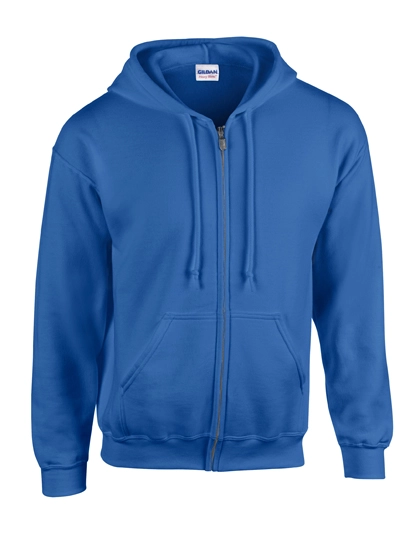 Heavy Blend™ Full Zip Hooded Sweatshirt zum Besticken und Bedrucken in der Farbe Royal mit Ihren Logo, Schriftzug oder Motiv.