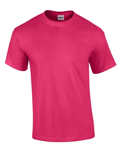 Ultra Cotton™ T-Shirt zum Besticken und Bedrucken in der Farbe Heliconia mit Ihren Logo, Schriftzug oder Motiv.