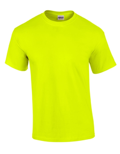 Ultra Cotton™ T-Shirt zum Besticken und Bedrucken in der Farbe Safety Green mit Ihren Logo, Schriftzug oder Motiv.
