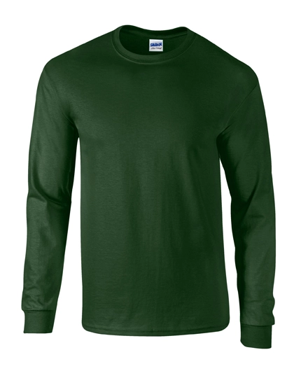 Ultra Cotton™ Long Sleeve T-Shirt zum Besticken und Bedrucken in der Farbe Forest Green mit Ihren Logo, Schriftzug oder Motiv.