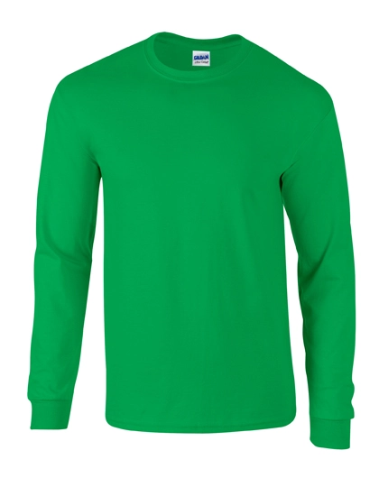 Ultra Cotton™ Long Sleeve T-Shirt zum Besticken und Bedrucken in der Farbe Irish Green mit Ihren Logo, Schriftzug oder Motiv.