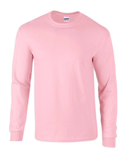 Ultra Cotton™ Long Sleeve T-Shirt zum Besticken und Bedrucken in der Farbe Light Pink mit Ihren Logo, Schriftzug oder Motiv.