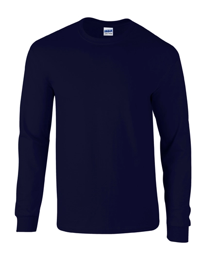 Ultra Cotton™ Long Sleeve T-Shirt zum Besticken und Bedrucken in der Farbe Navy mit Ihren Logo, Schriftzug oder Motiv.