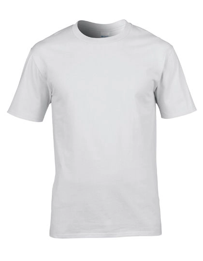 Premium Cotton® T-Shirt zum Besticken und Bedrucken in der Farbe White mit Ihren Logo, Schriftzug oder Motiv.