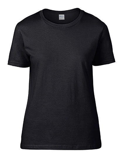 Ladies´ Premium Cotton® T-Shirt zum Besticken und Bedrucken in der Farbe Black mit Ihren Logo, Schriftzug oder Motiv.