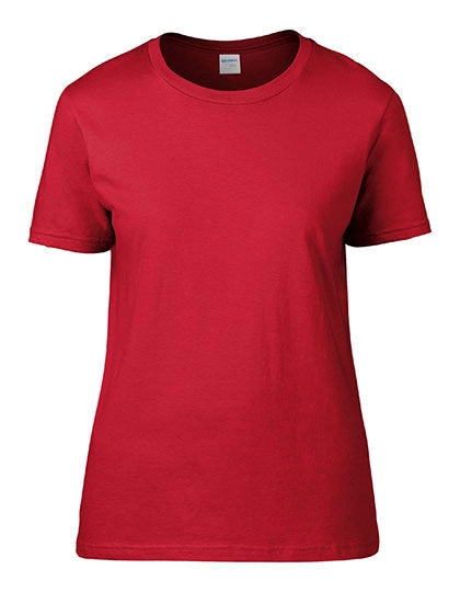 Ladies´ Premium Cotton® T-Shirt zum Besticken und Bedrucken in der Farbe Red mit Ihren Logo, Schriftzug oder Motiv.