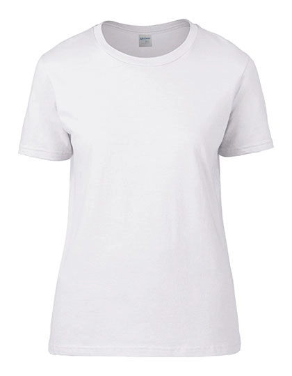 Ladies´ Premium Cotton® T-Shirt zum Besticken und Bedrucken in der Farbe White mit Ihren Logo, Schriftzug oder Motiv.