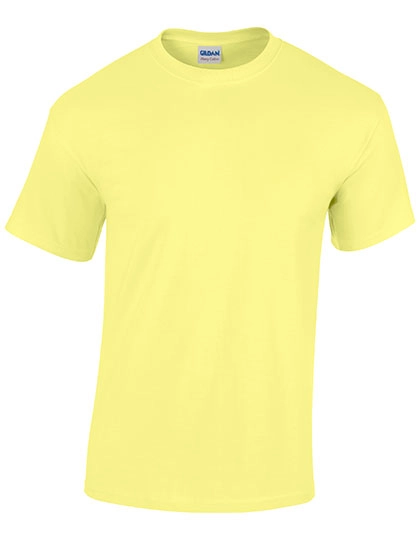 Heavy Cotton™ T-Shirt zum Besticken und Bedrucken in der Farbe Cornsilk mit Ihren Logo, Schriftzug oder Motiv.