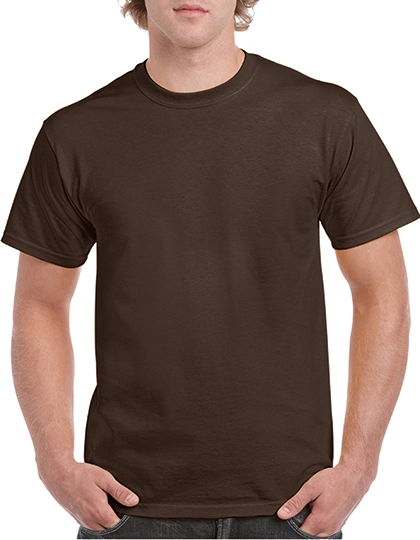 Heavy Cotton™ T-Shirt zum Besticken und Bedrucken in der Farbe Dark Chocolate mit Ihren Logo, Schriftzug oder Motiv.