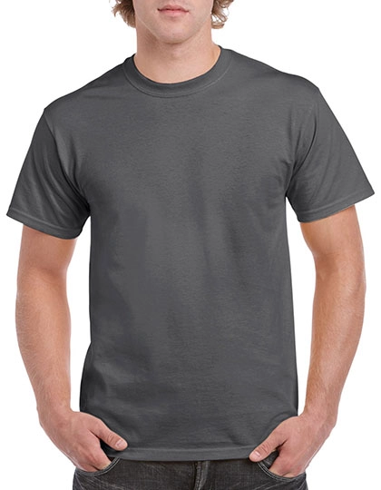 Heavy Cotton™ T-Shirt zum Besticken und Bedrucken in der Farbe Dark Heather mit Ihren Logo, Schriftzug oder Motiv.