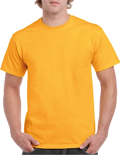 Heavy Cotton™ T-Shirt zum Besticken und Bedrucken in der Farbe Gold mit Ihren Logo, Schriftzug oder Motiv.