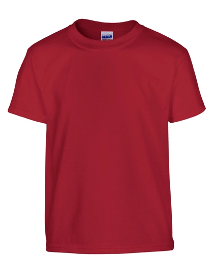 Heavy Cotton™ Youth T-Shirt zum Besticken und Bedrucken in der Farbe Cardinal Red mit Ihren Logo, Schriftzug oder Motiv.