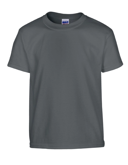Heavy Cotton™ Youth T-Shirt zum Besticken und Bedrucken in der Farbe Charcoal (Solid) mit Ihren Logo, Schriftzug oder Motiv.