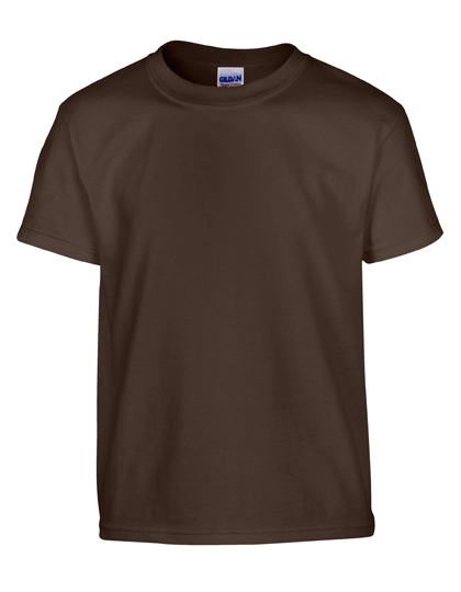 Heavy Cotton™ Youth T-Shirt zum Besticken und Bedrucken in der Farbe Dark Chocolate mit Ihren Logo, Schriftzug oder Motiv.