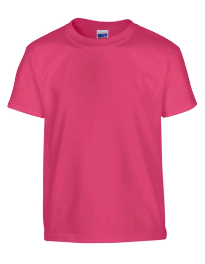 Heavy Cotton™ Youth T-Shirt zum Besticken und Bedrucken in der Farbe Heliconia mit Ihren Logo, Schriftzug oder Motiv.