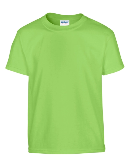 Heavy Cotton™ Youth T-Shirt zum Besticken und Bedrucken in der Farbe Lime mit Ihren Logo, Schriftzug oder Motiv.